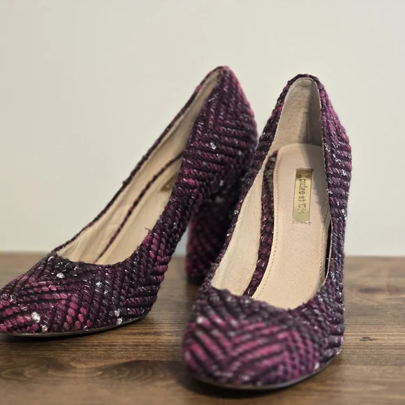 Louise Et Cie Jayant Tweed Wool Blend Heeled Pumps Women's Size 7.5M - Picture 5 of 11